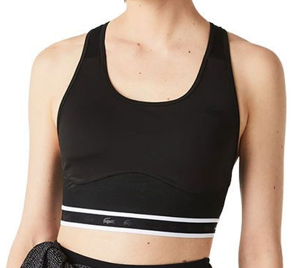 ТОП теннисный Lacoste SPORT Women's Racer Back Sports Bra - черный