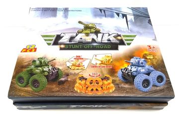 Инерционная машинка танчик с принтом 4х4 в ассортименте