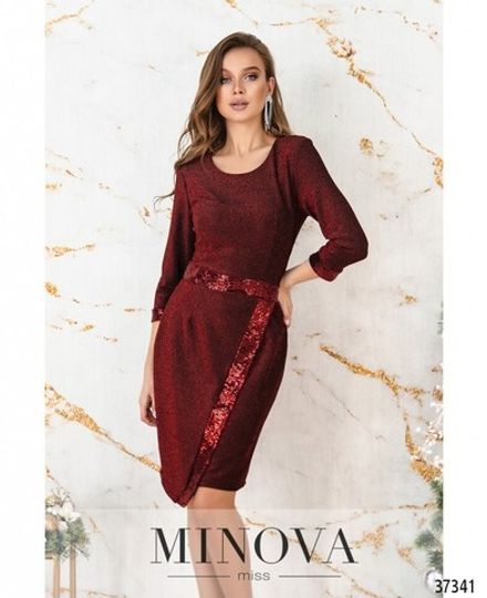 Платье 1125-красный Minova Фото 2