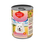 Консервы РОДНЫЕ КОРМА для собак птица с потрошками в желе по-московски 6х970 г