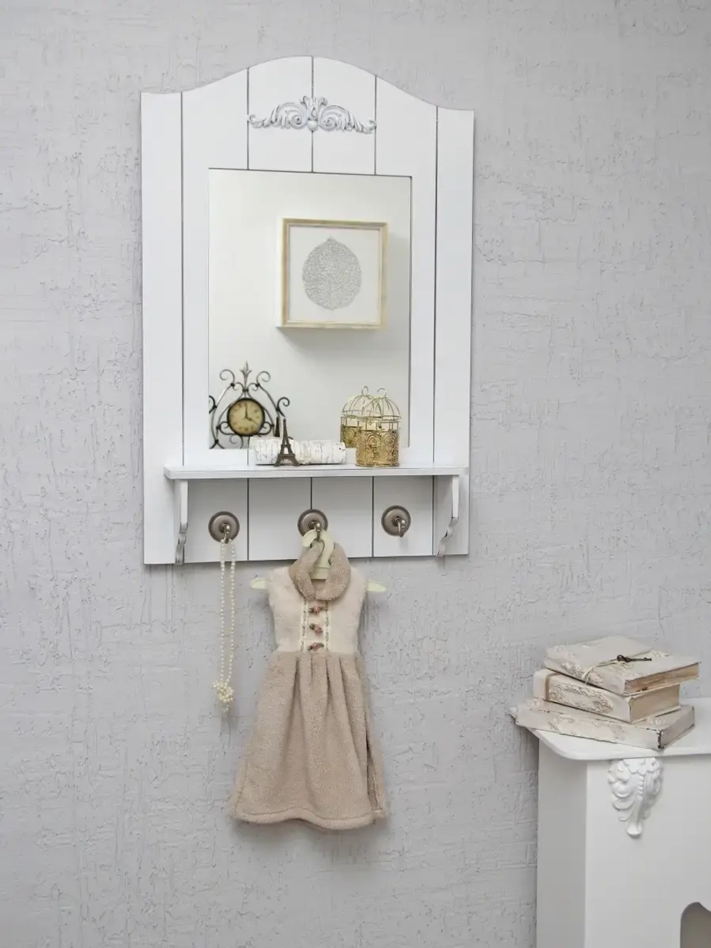 Зеркало настенное с полкой "Прованс"