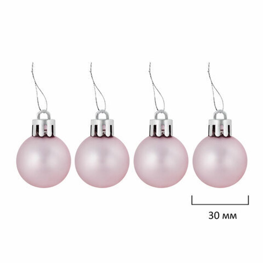 Шары новогодние ёлочные "Elegant Pink" 77 предметов, розовый/белый, ЗОЛОТАЯ СКАЗКА, 591715