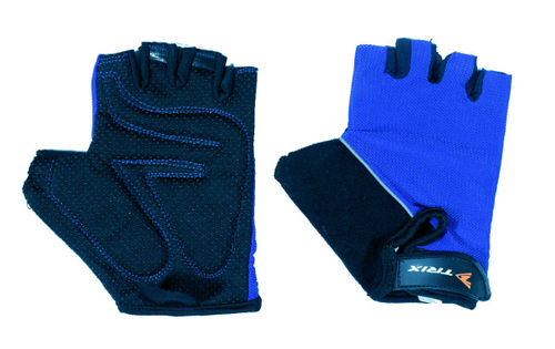 Перчатки TRIX муж., L, коротк. пальцы, лайкра, искусств. замша, велюр, антискольз., с петелькой, сине-черный