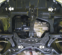 Защита стальная 2 мм Д, КПП Toyota Corolla MOTODOR.72506