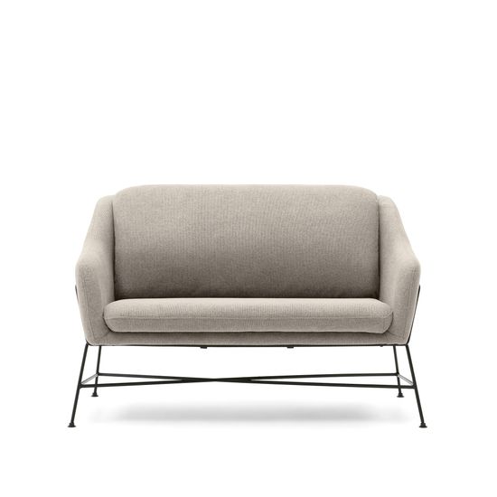 Brida 2-местный диван бежевого цвета на стальных ножках