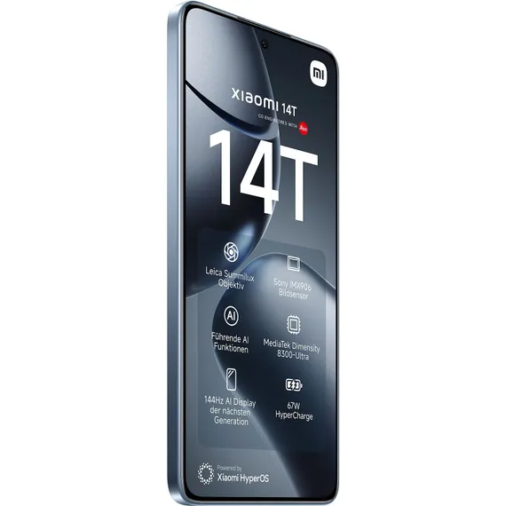 Смартфон Xiaomi 14T Pro 12 ГБ | 512 ГБ («Титановый Синий» | Titan Blue) (версия Global)