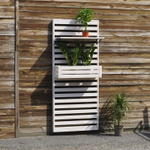 Панель для стен деревянная Эпларо 177х76 см, органайзер хранения из массива сосны для сада, балкона и прихожей, белая