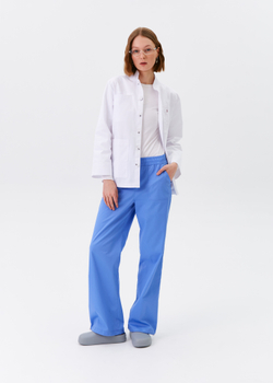 Брюки свободные медицинские женские Йошо, эйр блю хлопок