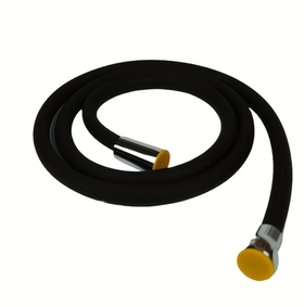 Усиленный силиконовый душевой шланг 1.5 м черный