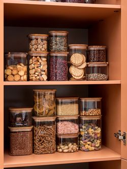 Банка для хранения квадратная Glass Acacia,1 л