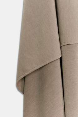 ZARA СТРУЯЩАЯСЯ ЮБКА АСИММЕТРИЧНОГО КРОЯ, ПЕСОЧНЫЙ