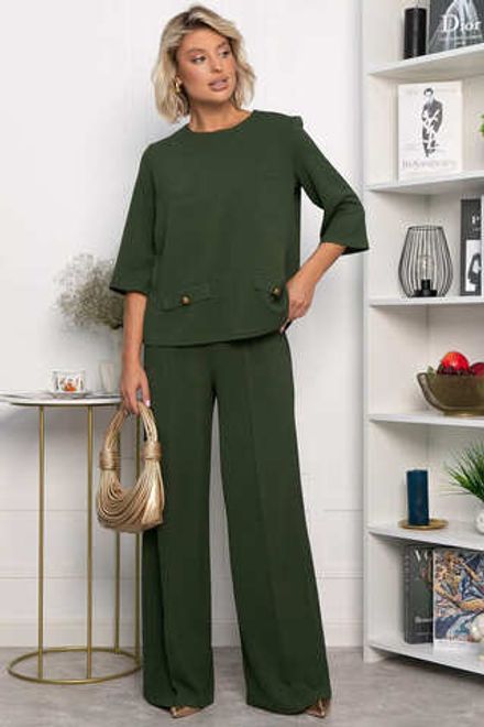 Костюм трикотажный Альберта (темно-зеленый) К14342-10М LT Collection
