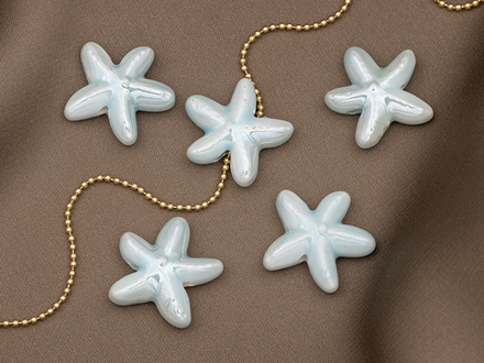 Бусина "Морская звезда" 17,5х18мм, керамика