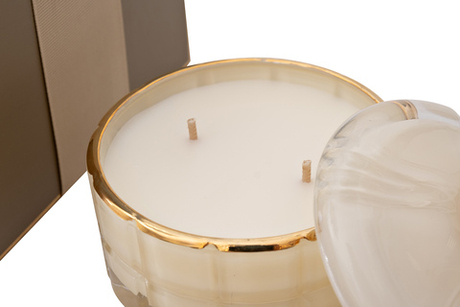 Свеча ароматическая Светлая Ваниль (Blonde Vanilla) в вазе в упаковке 185 гр. Garda Decor