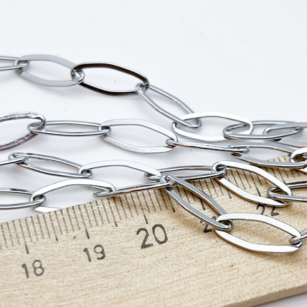 Цепочка, сталь, размер звена 15*6,2 мм, цена за 50 см