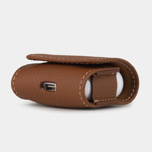 Чехол для наушников AirPods 4 из кожи теленка, цвета карамель