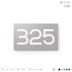 Номер на дверь 325, табличка на дверь для офиса, квартиры, кабинета, аудитории, склада, серая 120х70 мм, Айдентика Технолоджи