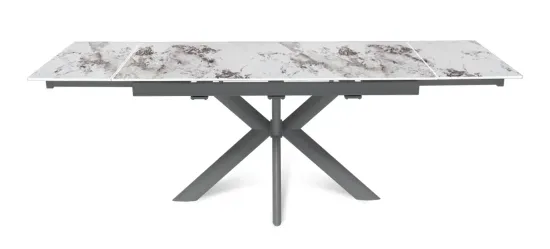 Стол "СТРОНГ" 140-220, керамика Patagonia глянцевая, опоры черный муар