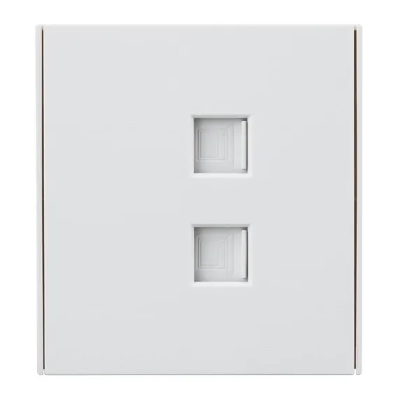Розетка STRONG компьютерная двойная RJ45+RJ45 кат6 с/у жемчуг KRANZ