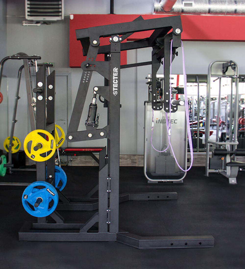 Монолифт для пауэрлифтинга STECTER (с хранением дисков)