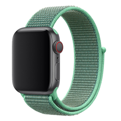 Ремешок из плетеного нейлона для часов Apple Watch 42 и 44мм, мятный цвет (spearmint)