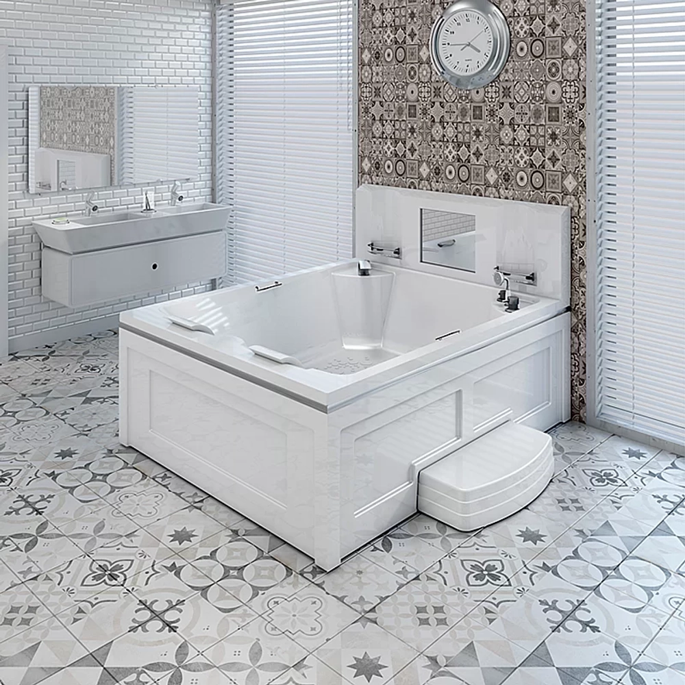 Минибассейн Римини Silver 190х150 белый