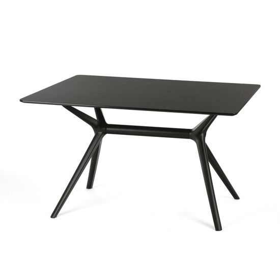 Обеденный стол BB 120x80 ножки пластик столешница черный МДФ