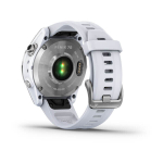 Garmin Fenix 7S серебристый корпус, силиконовый ремешок белого цвета