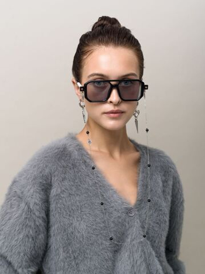 Цепочка на очки "Graini" с черным агатом