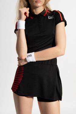 Напульсник теннисный EA7 Woman Woven Cuff - white/black