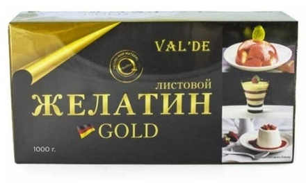 Желатин говяжий листовой 180+ bloom Халяль, VAL'DE