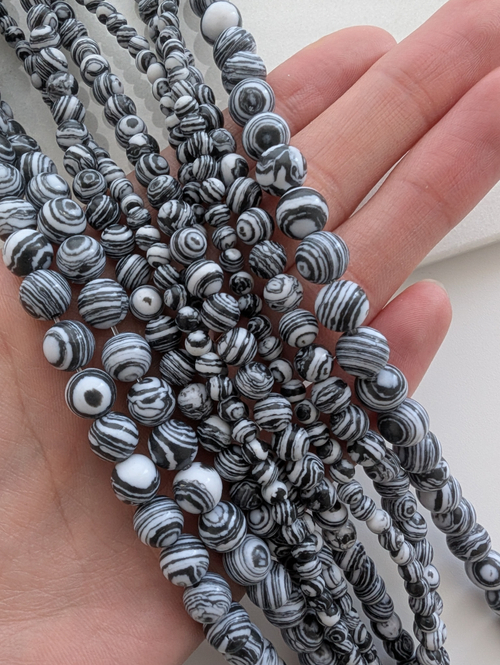 Бусины "Зебра" (имитация натурального камня)