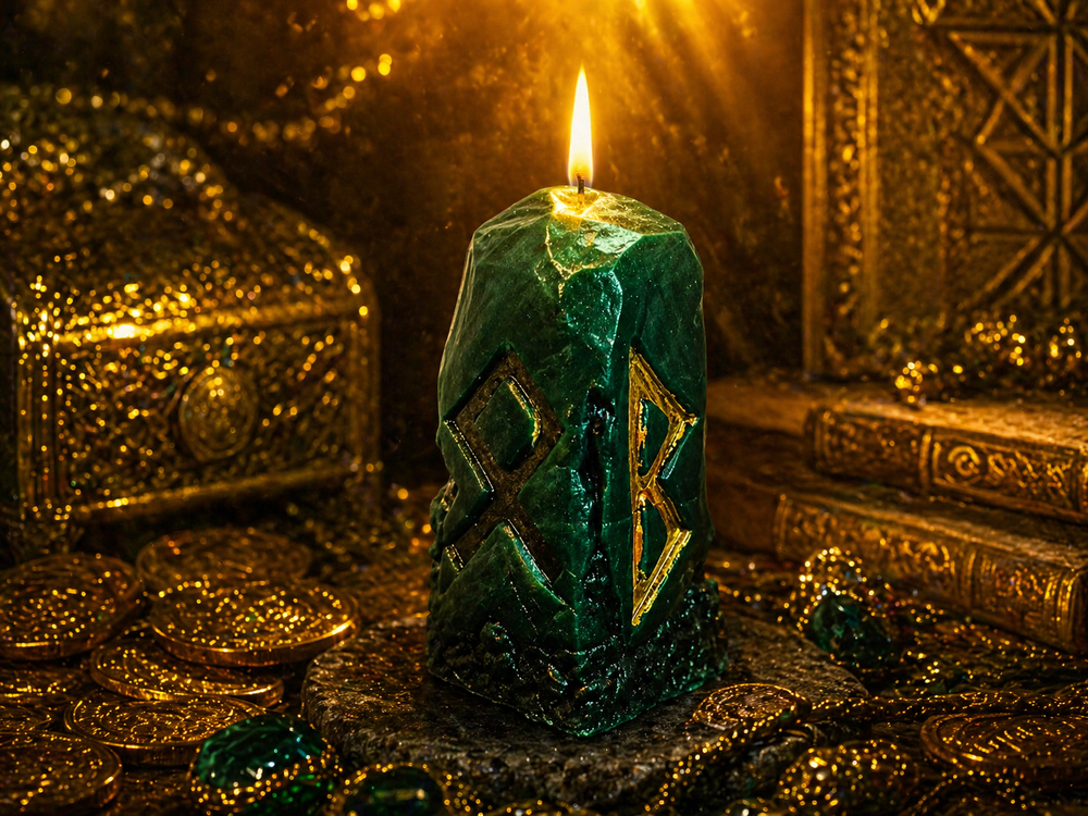 Свеча- руностав "Материальное благополучие"