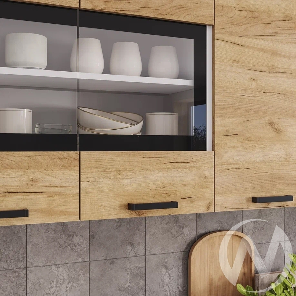 Кухня Крафт 2;0 тип 2 (графит/черный янтарь)