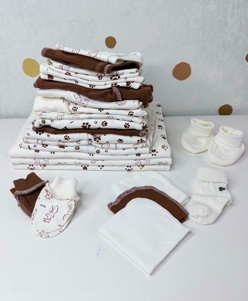 Комплект одежды из 25 предметов «Зайки/Лапки »