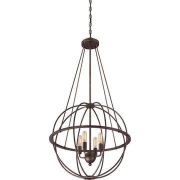 replica light Elgin 4 Light 20 inch Galaxy Bronze Pendant Ceiling Light