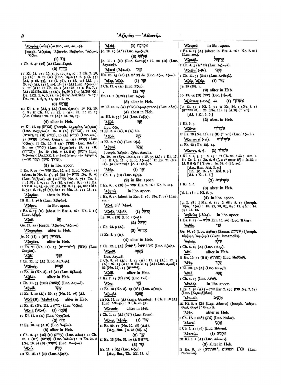 A concordance to the Septuagint and the other Greek versions of the Old Testament | Edwin Hatch; H.A. Redpath