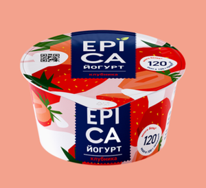 ЙОГУРТ EPICA С КЛУБНИКОЙ 4.8% 130ГР