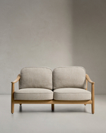 Уличный 2-х местный диван Elunda из тикового дерева и бежевой веревки