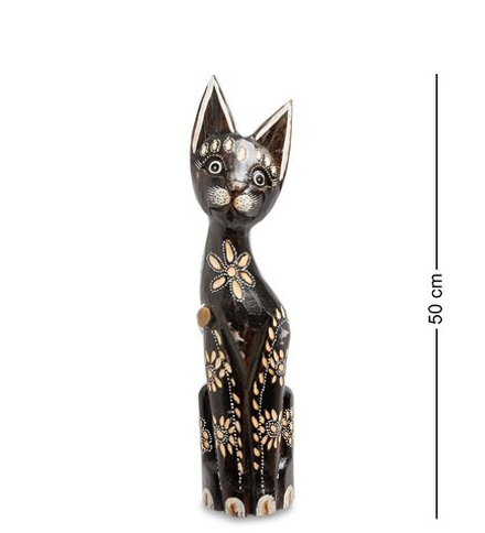 99-341 Статуэтка «Кошка» 50 см (албезия, о.Бали)