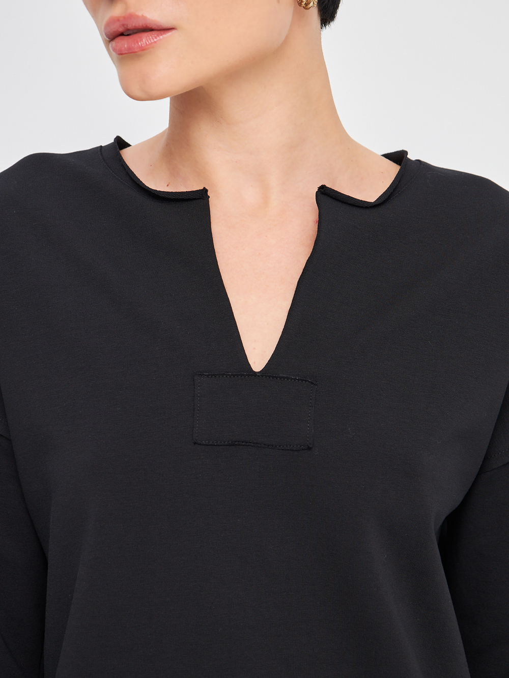 Джемпер с V-вырезом и рукавом 3/4