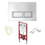 ТЕСЕ Инсталляция для подвесного унитаза TECEspring с панелью смыва TECEspring V, хром глянцевый. Комплект 4 в 1