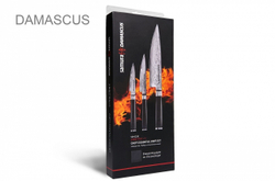 Набор из 3 кухонных стальных ножей "Поварская тройка" Samura Damascus SD-0230