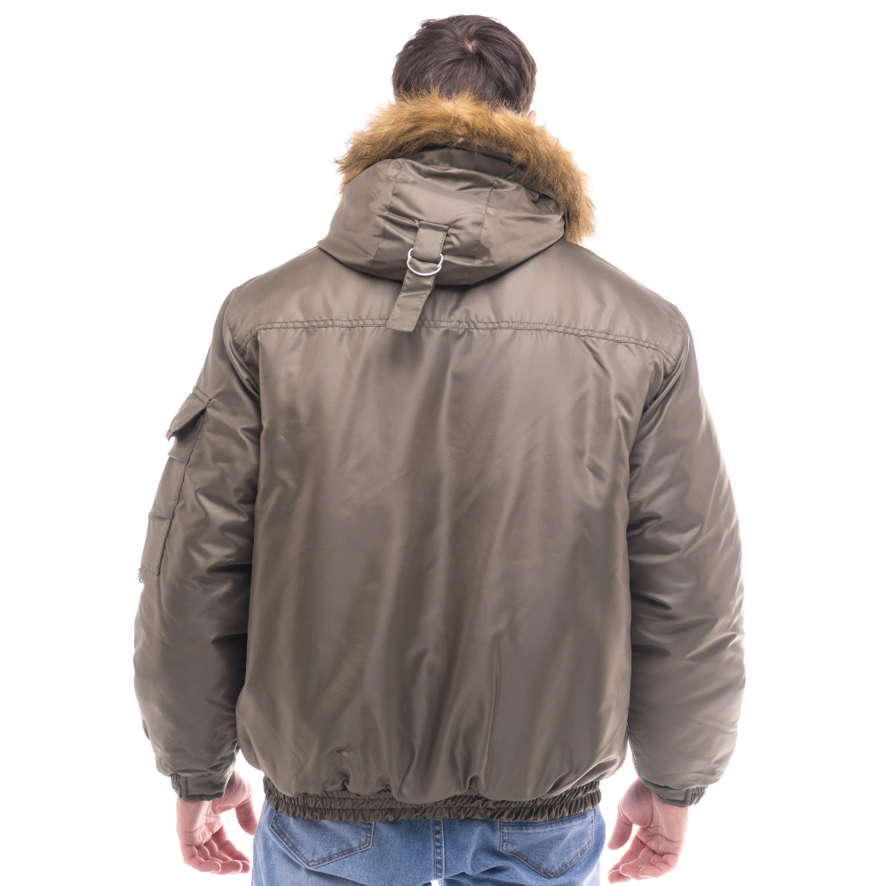 Куртка утеплённая мужская «АЛЯСКА» короткая цвет: хаки - ПОД ЗАКАЗ