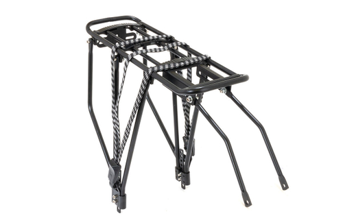 Багажник TRIX задний, 24"-28", алюминиевый, регулируемый по высоте, черный