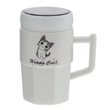 GAEM Кружка с крышкой, 390 мл, L10,5 W8 H13 см