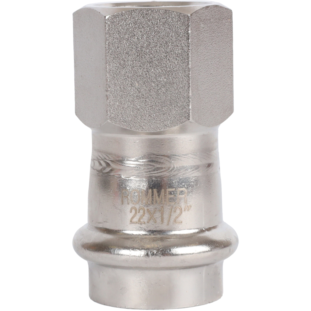 ROMMER Переходник с ВР 22x1/2" из нержавеющей стали прессовой