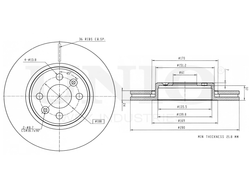 Диск тормозной передний UNIO BRD-20084