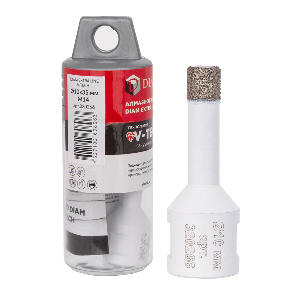 Коронка алмазная DIAM 10х35 М14 Extra Line V-TECH   320266