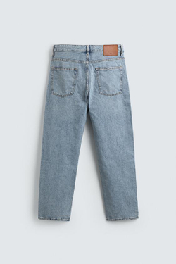 ZARA ДЖИНСЫ REGULAR FIT ОБЛЕГЧЕННЫЕ, ВЫЦВЕТШИЙ СИНИЙ